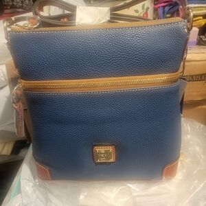 Dooney & Bourke Pebble Leather Crossbody Bag - Jeans (Color) NWT